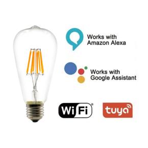 ST64 6W Tuya Smart Wifi Filament LED Bulb