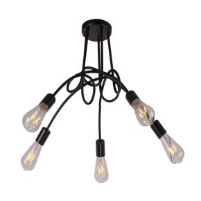 Black 5 Lights Chandelier Ceiling Pendant Light