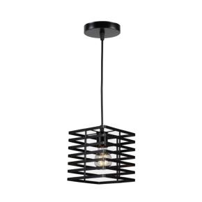 Modern Black Metal Hanging Cage Iron Light