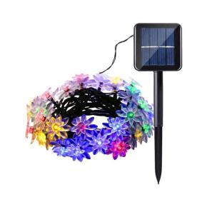 Outdoor Lotus Flower Solar LED String Lights