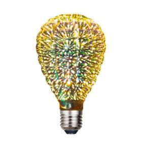 3D Fireworks-effect Glass Pineapple LED Light Bulb