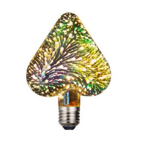 3D Fireworks-effect Glass LOVE LED Light Bulb