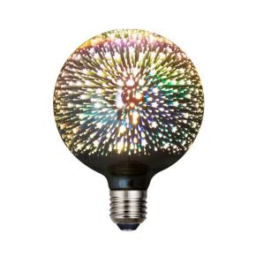 3D Fireworks-effect Glass G125 LED Light Bulb