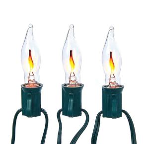 C18 Flicker Flame LED String Light Bulbs