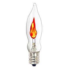 C18 Flame Tip Effect LED Flicker Light Bulbs