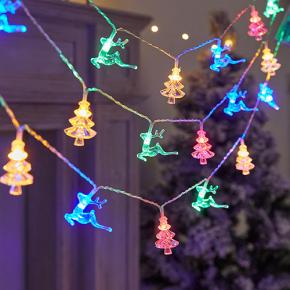 Deer Stars Snow LED String Lights