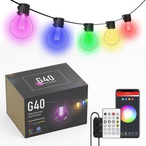 Smart APP Control RGB G40 LED String Lights